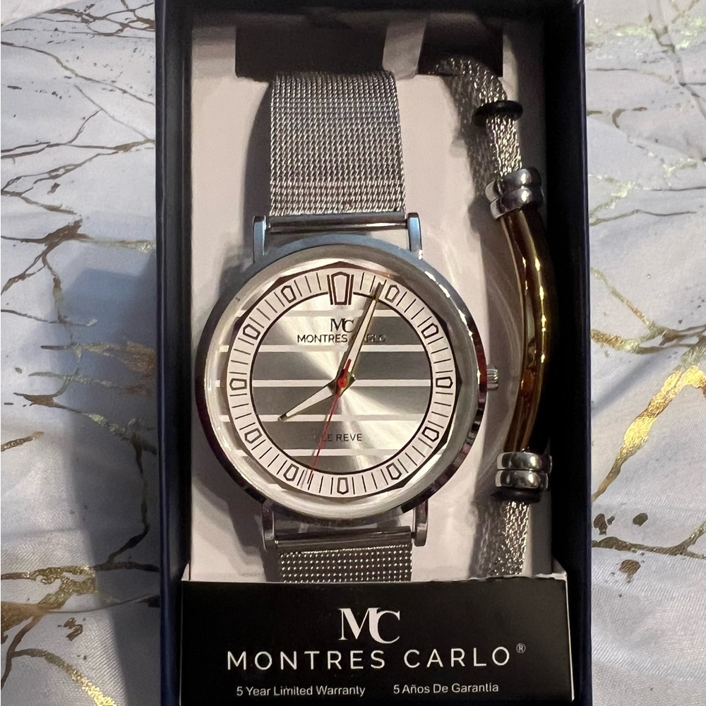 Montreal Carlo Silver Men’s Watch - Picture 1 of 3